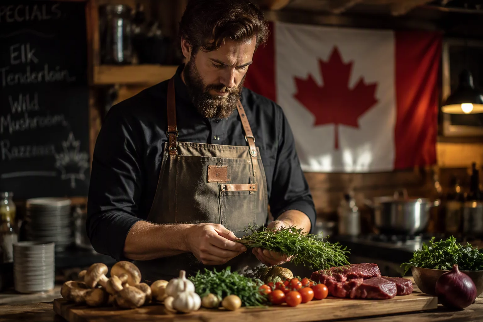 Canadian Culinary Artisan in Studio Apron