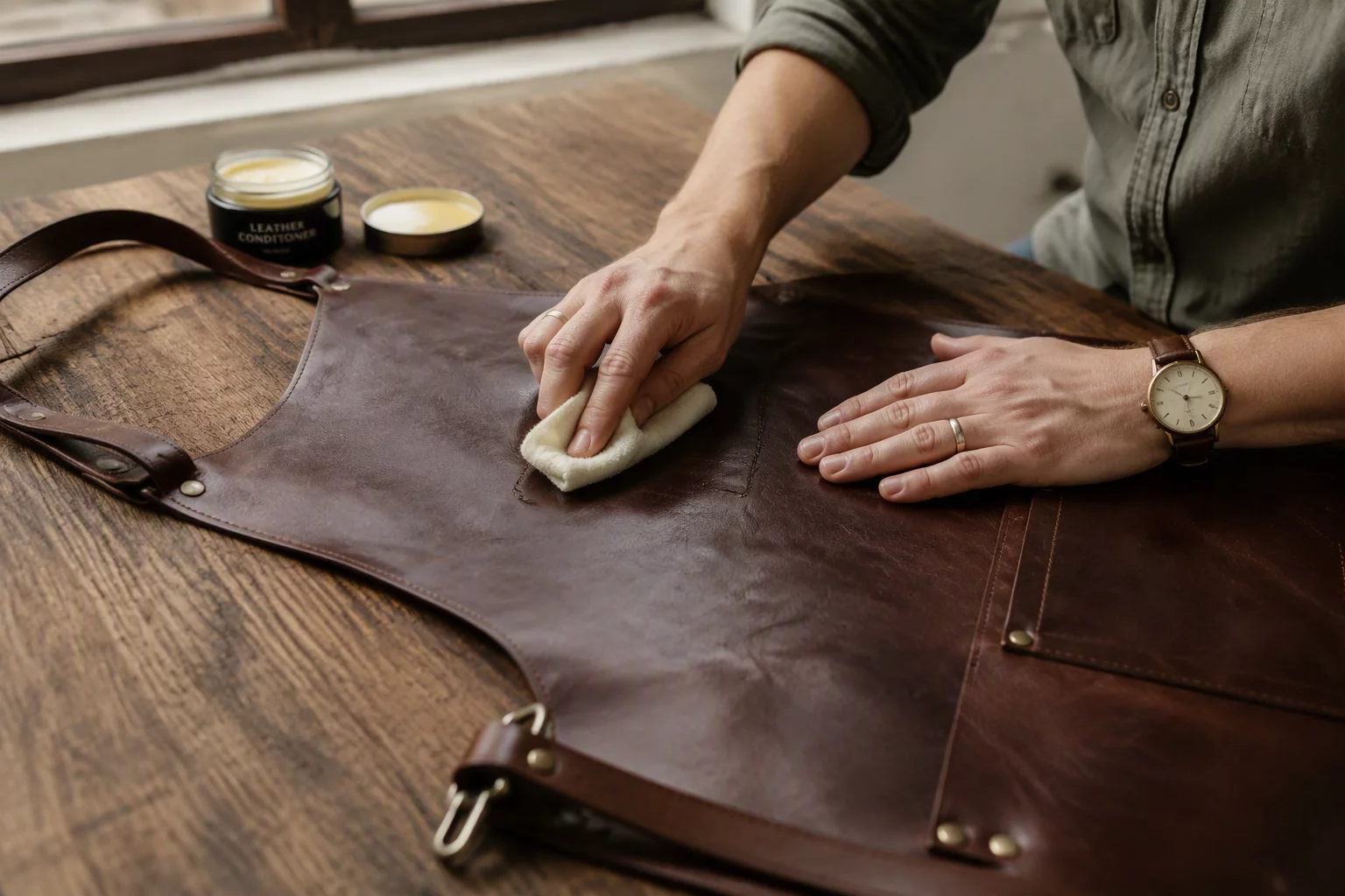How to Clean a Leather Apron